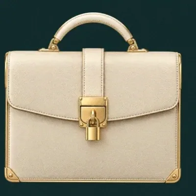 Locked leather briefcase — Rich Prize